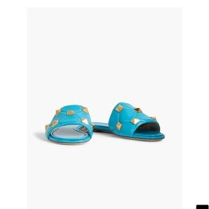 VALENTINO ROCKSTUD SANDALS 38 blue